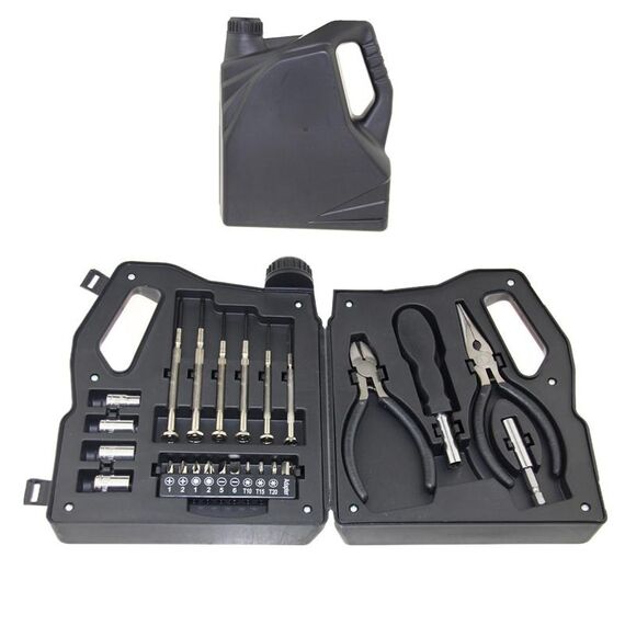 Kit di strumenti hardware per la casa 24 in 1 a forma di bottiglia di olio