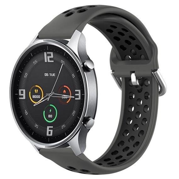 Per Xiaomi Watch Color 22mm Chiusura Cinturino per orologio sportivo a due colori (nero nero)