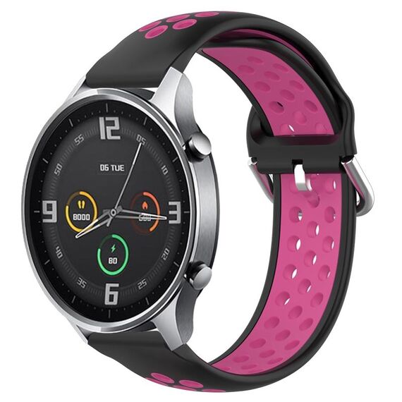 Per Xiaomi Watch Color 22mm Chiusura Cinturino sportivo bicolore (blu + magenta)