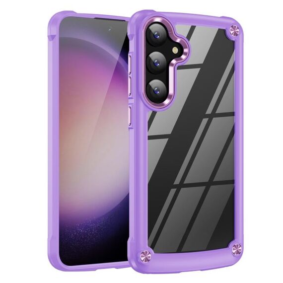 Per Samsung Galaxy S24 5G TPU + Custodia protettiva per lente PC (viola)