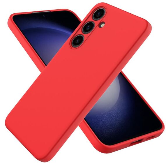 Per Samsung Galaxy S24+ 5G Custodia per cellulare in silicone liquido colorato (rosso)