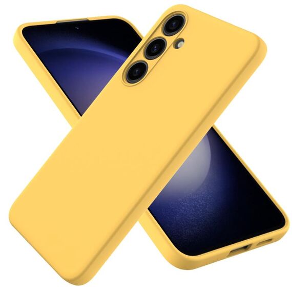 Per Samsung Galaxy S24+ 5G Custodia per telefono in silicone liquido a colori (giallo)