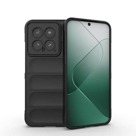Per Xiaomi 14 5G Magic Shield TPU + custodia per telefono in flanella (nera)