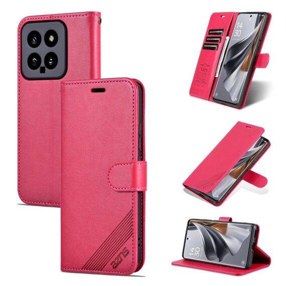 Per Xiaomi 14 AZNS Custodia per cellulare in pelle con texture in pelle di pecora (rossa)