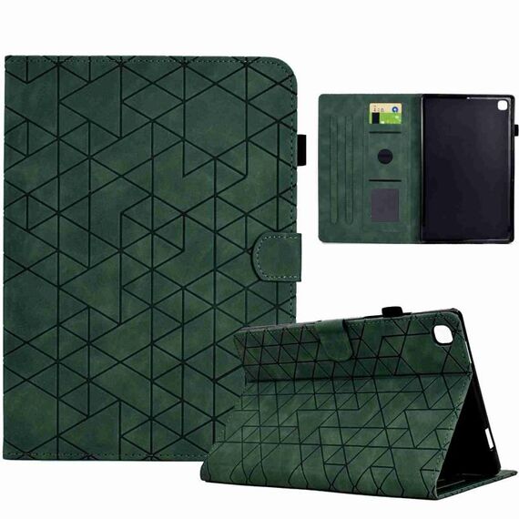 Custodia per tablet in pelle TPU con rombo per Samsung Galaxy Tab A7 Lite T220 (verde)