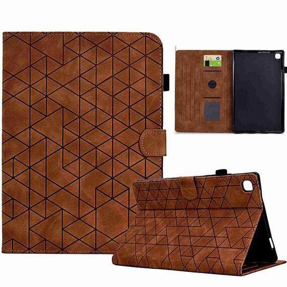 Custodia per tablet in pelle TPU con rombo per Samsung Galaxy Tab A 10.1 2019 T510 (marrone)