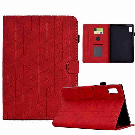 Custodia per tablet in pelle TPU Smart Rhombus per Lenovo Tab M9 (rossa)