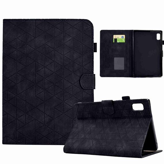 Custodia per tablet in pelle TPU Smart Rhombus per Lenovo Tab M9 (nera)