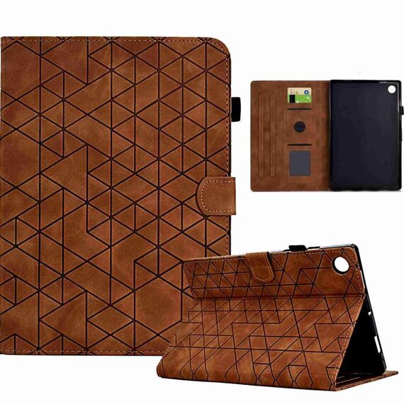 Custodia tablet in pelle TPU Smart per Samsung Galaxy Tab A9 Rhombus (marrone)