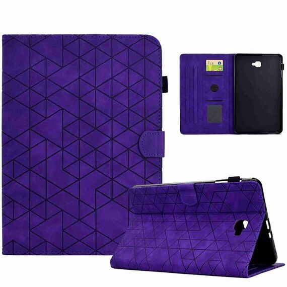 Custodia per tablet in pelle TPU Smart per Samsung Galaxy Tab A 10.1 T580 Rhombus (viola)