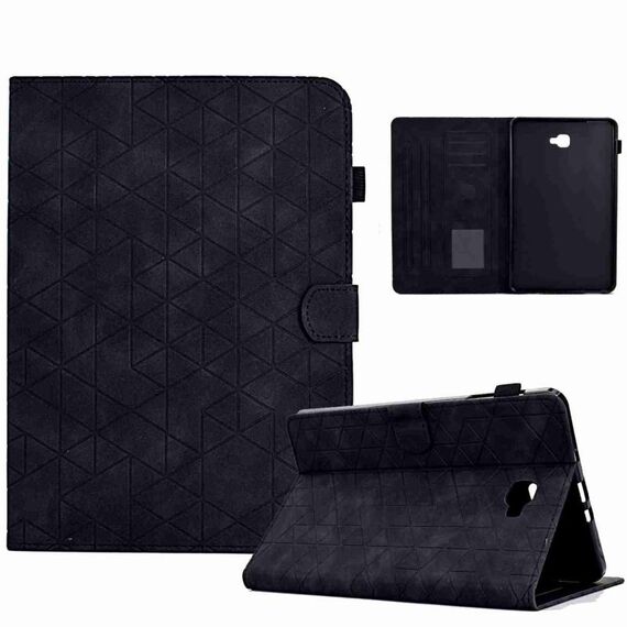 Custodia per tablet in pelle TPU Smart per Samsung Galaxy Tab A 10.1 T580 Rhombus (nera)