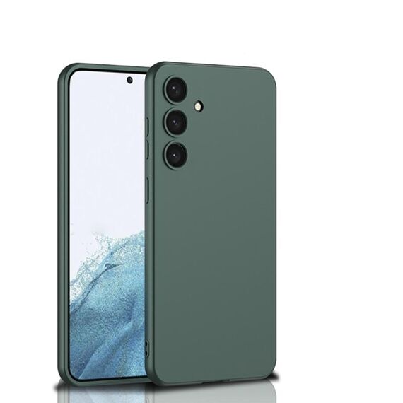 Per Samsung Galaxy S24+ 5G GKK Custodia per telefono ultra sottile con sensazione di pelle (verde foresta)
