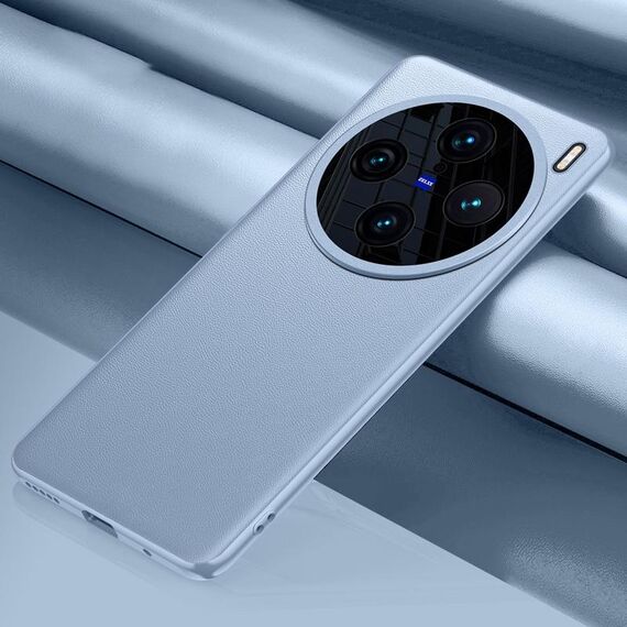 Per vivo X100 Pro Custodia per telefono antiurto all-inclusive in pelle tinta unita (blu)