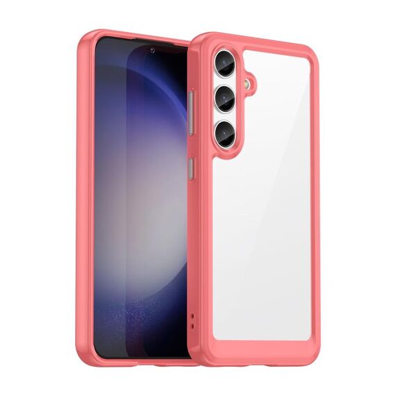 Per Samsung Galaxy S24+ 5G Serie colorata in acrilico + custodia per telefono in TPU (rossa)