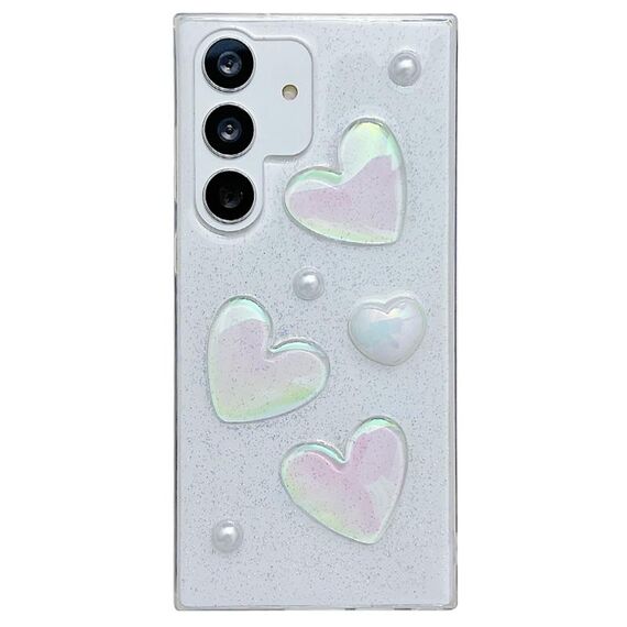 Per Samsung Galaxy S24 5G Love Custodia protettiva in TPU epossidico (trasparente)
