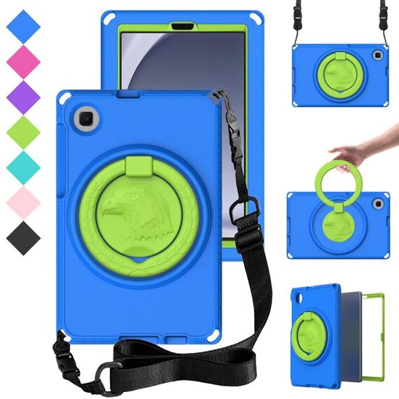 Per Samsung Galaxy Tab A9 8.7 X110/X115 Custodia tablet antiurto per PC ibrida EVA con telaio (blu)