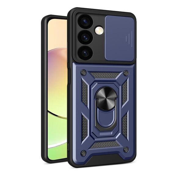 Per Samsung Galaxy S24+ 5G Cover per fotocamera scorrevole Design TPU + Custodia per PC (Blu)