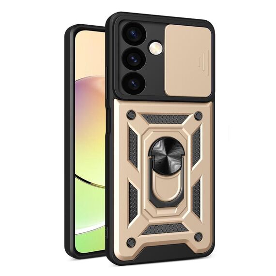 Per Samsung Galaxy S24+ 5G Cover per fotocamera scorrevole Design TPU + Custodia per PC (Oro)