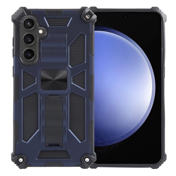 Per Samsung Galaxy S23 FE 5G Armor antiurto TPU + custodia magnetica per PC con supporto (blu)