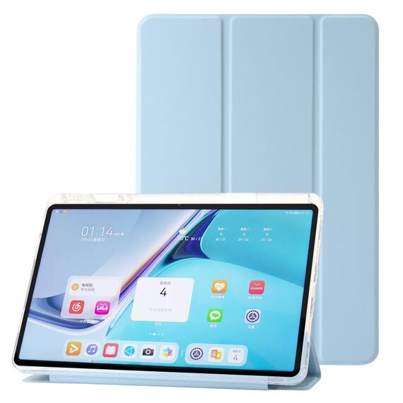 Per Huawei Matepad 11 2021/2023 Custodia tablet in pelle tripla acrilica trasparente (blu ghiaccio)