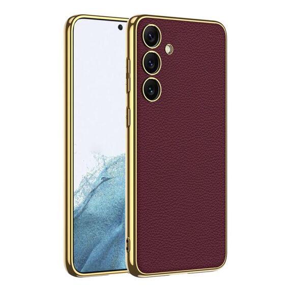 Per Samsung Galaxy S24 5G GKK placcatura TPU + custodia in pelle a copertura totale (rosso)