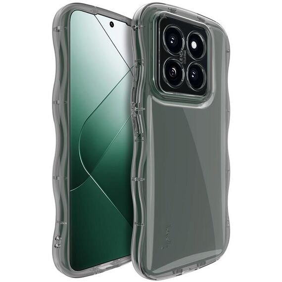 Per Xiaomi 14 Pro 5G IMAK Wave Bubble Custodia morbida antiurto per telefono (nero trasparente)