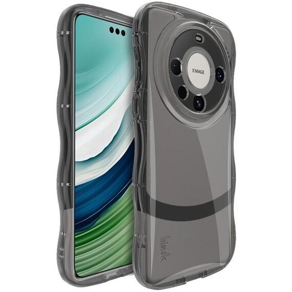 Custodia morbida antiurto per Huawei Mate 60 Pro / 60 Pro+ IMAK Wave Bubble (nero trasparente)