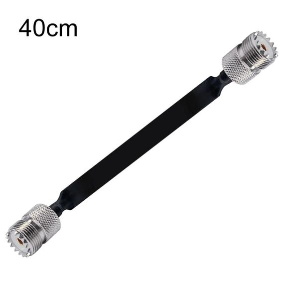 Cavo coassiale RF piatto passante per finestra/porta Prolunga coassiale RF UHF 50 Ohm, lunghezza: 40 cm (femmina a femmina)