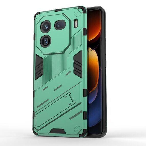 Per vivo iQOO 12 Pro 5G Punk Armor 2 in 1 PC + custodia per telefono TPU con supporto (verde)