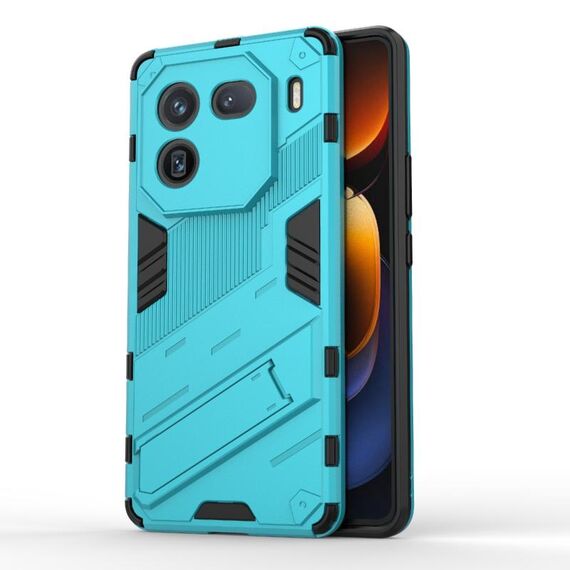 Per vivo iQOO 12 5G Punk Armor 2 in 1 PC + custodia per telefono TPU con supporto (blu)