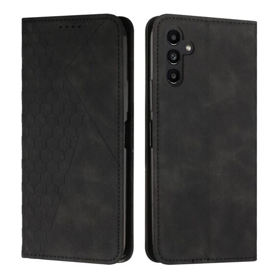 Custodia per telefono in pelle magnetica per Samsung Galaxy S24+ Diamond Splicing Skin Feel (nera)