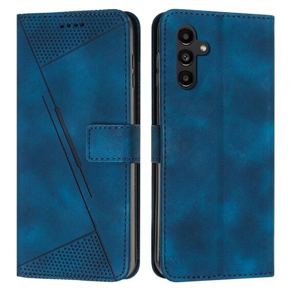 Custodia per telefono in pelle Dream Triangle per Samsung Galaxy S24 con cordino lungo (blu)