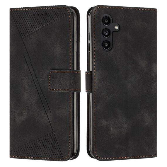 Custodia per telefono in pelle Dream Triangle per Samsung Galaxy S24+ con cordino lungo (nero)