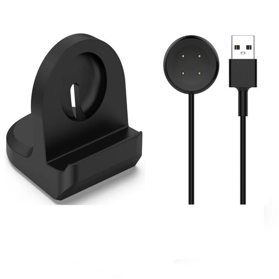 Per Google Pixel Watch 2 Smart Watch Staffa di ricarica in silicone con caricabatterie (nero)