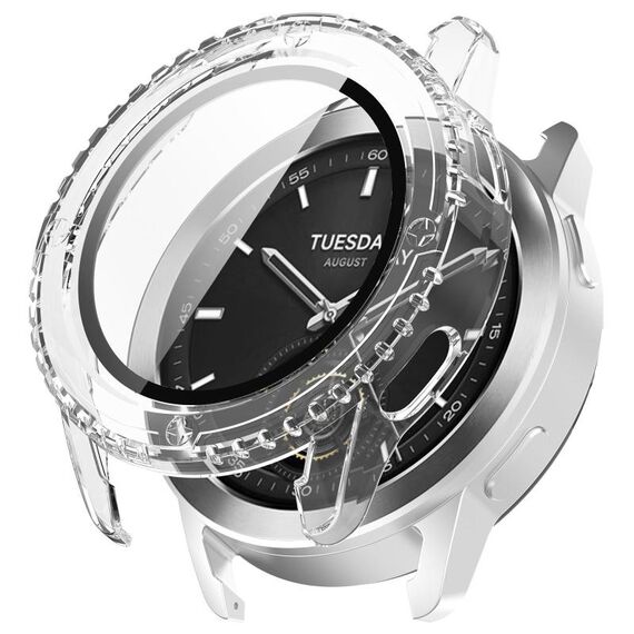 Per Xiaomi Watch S3 PC + custodia protettiva per orologio integrata con pellicola temperata (trasparente)