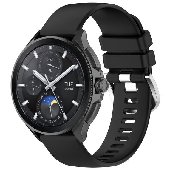 Per cinturino in silicone con superficie lucida Xiaomi Watch S3 (nero)