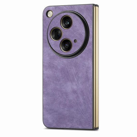 Custodia antiurto per borsa per PC in pelle vintage OPPO Find N3 (viola)