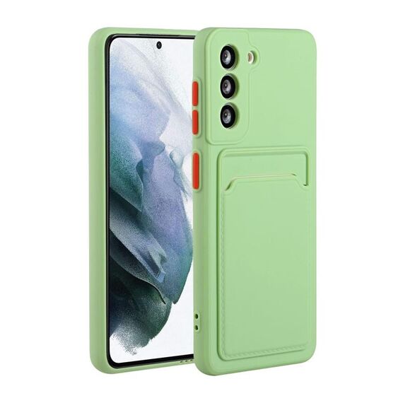 Custodia per telefono in TPU antiurto con slot per scheda Samsung Galaxy S23 5G (verde Matcha)