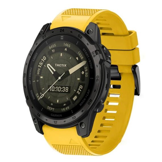 Per cinturino in silicone a sgancio rapido Garmin Tactix 7 AMOLED da 26 mm (giallo)