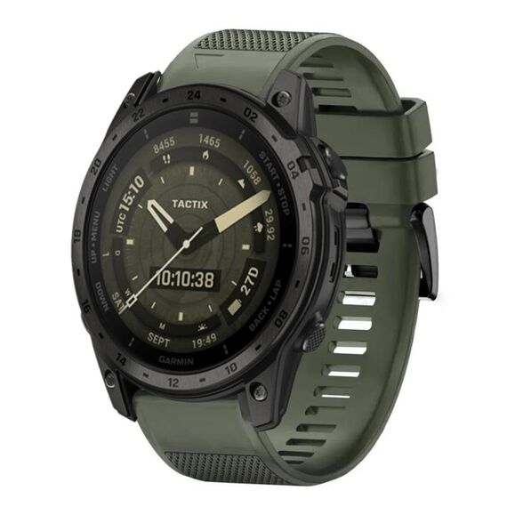 Per cinturino in silicone a sgancio rapido Garmin Tactix 7 AMOLED da 26 mm (verde militare)