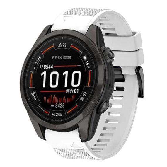Per cinturino in silicone a sgancio rapido Garmin Epix Pro 51mm 26mm (bianco)