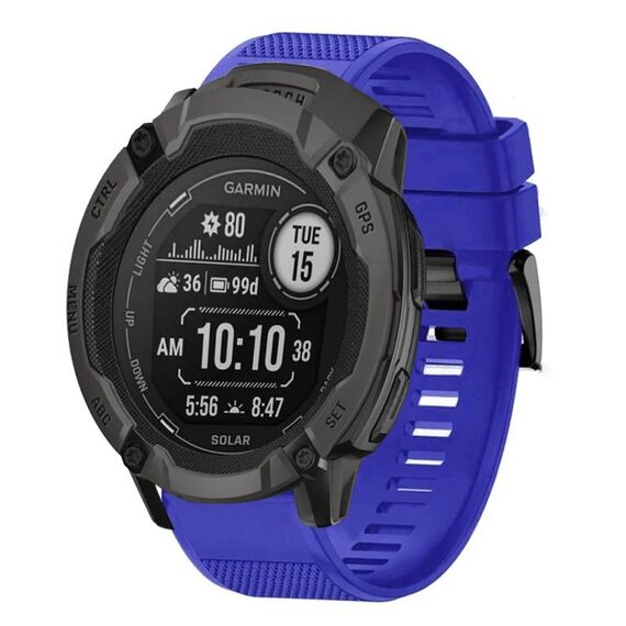 Per cinturino in silicone a sgancio rapido Garmin Instinct 2X Solar da 26 mm (blu scuro)