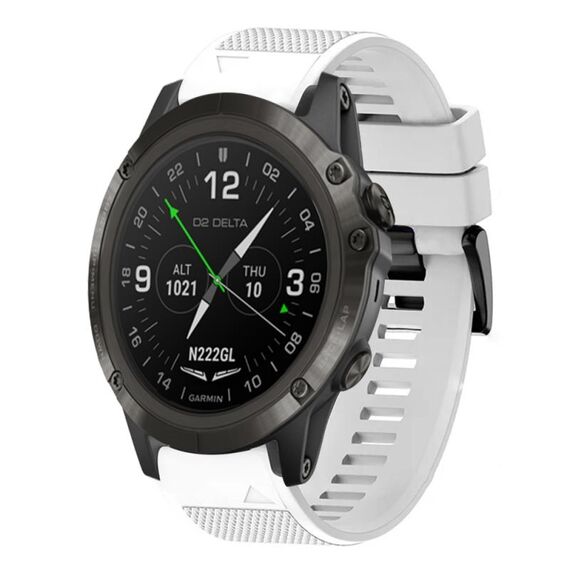 Per cinturino in silicone a sgancio rapido Garmin D2 Delta PX da 26 mm (bianco)