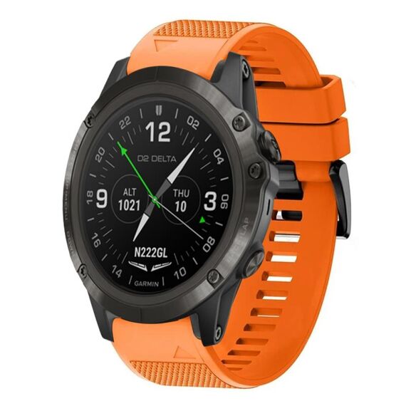 Per cinturino in silicone a sgancio rapido Garmin D2 Delta PX 26mm (arancione)