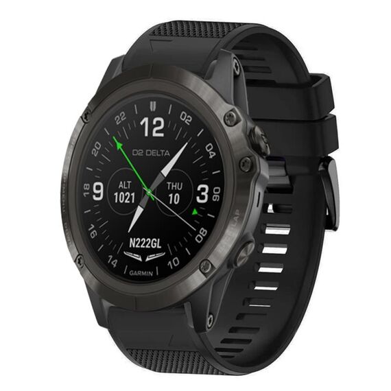 Per cinturino in silicone a sgancio rapido Garmin D2 Delta PX da 26 mm (nero)