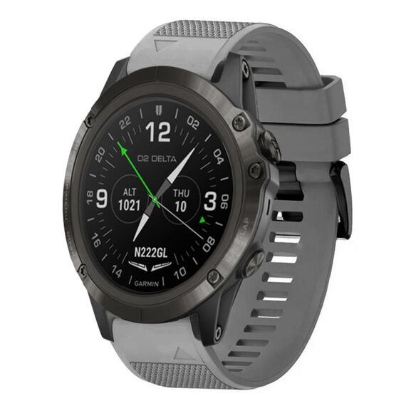 Per cinturino in silicone a sgancio rapido Garmin D2 Delta PX 26mm (grigio)