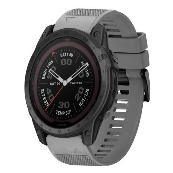 Per cinturino in silicone a sgancio rapido Garmin Tactix 7 da 26 mm (grigio)