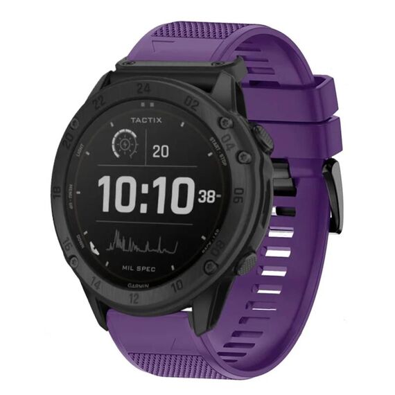Per cinturino in silicone a sgancio rapido Garmin Tactix Delta da 26 mm (viola)