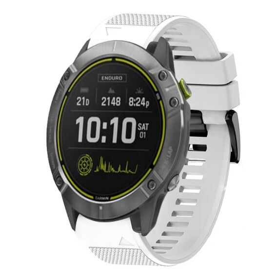 Per cinturino in silicone a sgancio rapido Garmin Enduro da 26 mm (bianco)