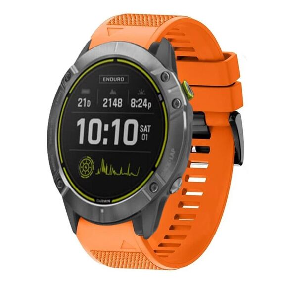 Per cinturino in silicone a sgancio rapido Garmin Enduro da 26 mm (arancione)
